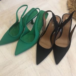 Two Pairs Zara Slingback Pumps Size 8